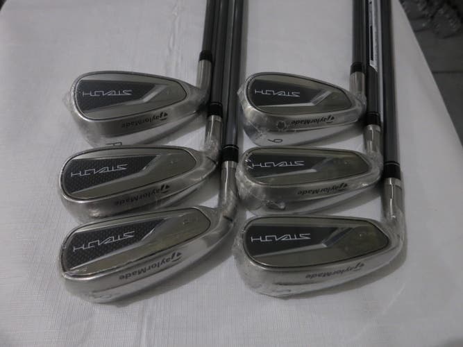 TaylorMade 2023 Stealth HD Iron Set - 5-PW - Stiff Flex Graphite - NEW - LH