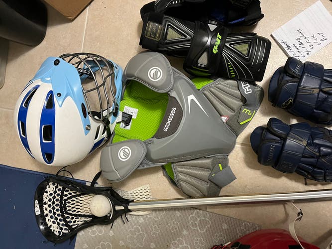 Lacrosse Equipment. Full Set . NOCSAE . Complete Starter Kit