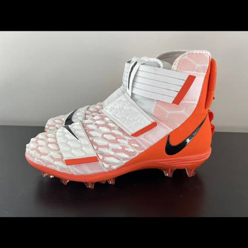 Size 16 Nike Force Savage Elite TD 2 P Football Cleats BV3962-101 White Orange