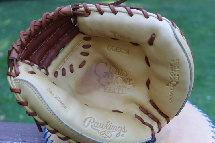 Used Catcher's Right Hand Throw Rawlings Gold Glove Elite Baseball Glove 32.5"