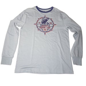 Disney Cruise Line Long Sleeve Grey Blue S Tee - Men Shirt Small Vintage 1998