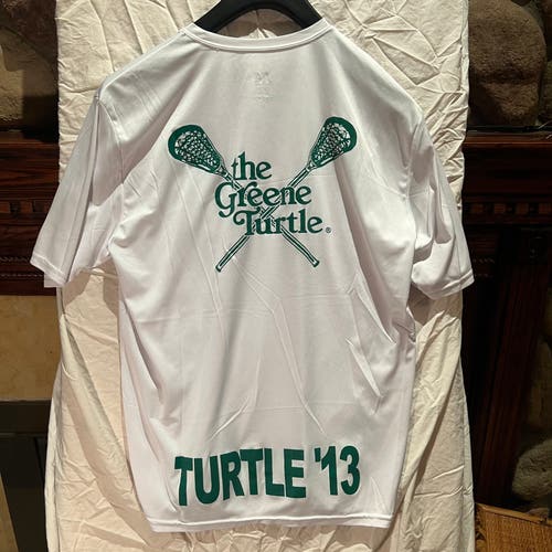 The Greene Turtle Lacrosse Club White Used Men's  Shirt