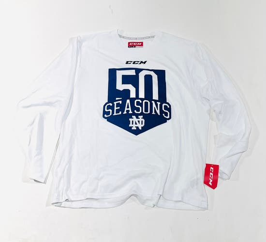 New Notre Dame 50th Season CCM Practice Jersey - White - Multiple Sizes