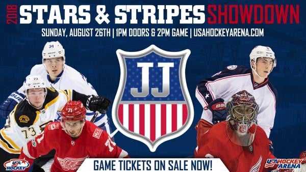 Stars and Stripes Showdown Game-used Hockey Locker Plate Jared Tinordi