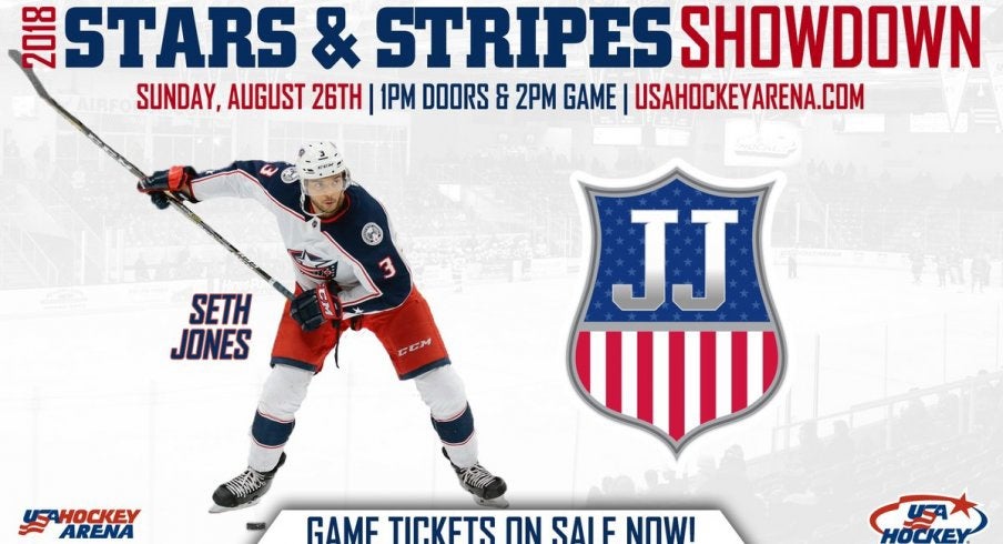 Stars and Stripes Showdown Game-used Hockey Locker Plate Jared Tinordi