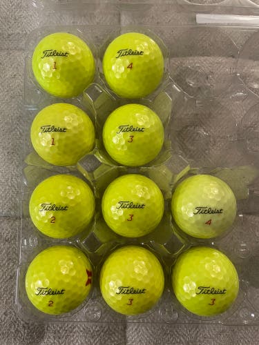 10 Titleist Pro V1x Yellow Golf Balls - 5A MINT CONDITION ONLY