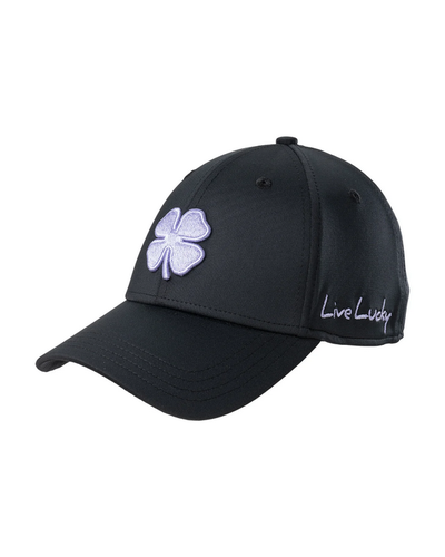 NEW Black Clover Live Lucky Premium Clover #120 Lavender/Black Fitted L/XL Golf