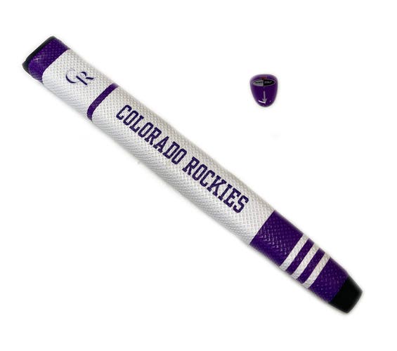 NEW Team Golf Colorado Rockies Purple/White Jumbo Putter Grip w/Ball Marker