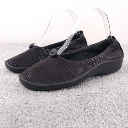 Arcopedico L14 Ballet Flats Womens 37 EU Black Slip On Stretch Comfort Shoes