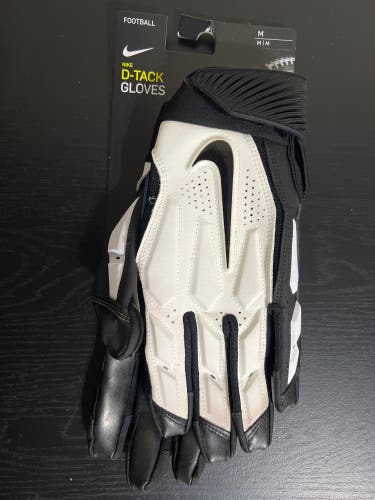 Nike D-Tack 6 Lineman Gloves Medium Black / White