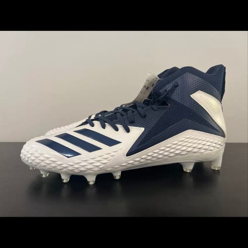 Size 17 adidas Freak X Carbon High Football Cleats White/Navy Blue DB0567 NEW