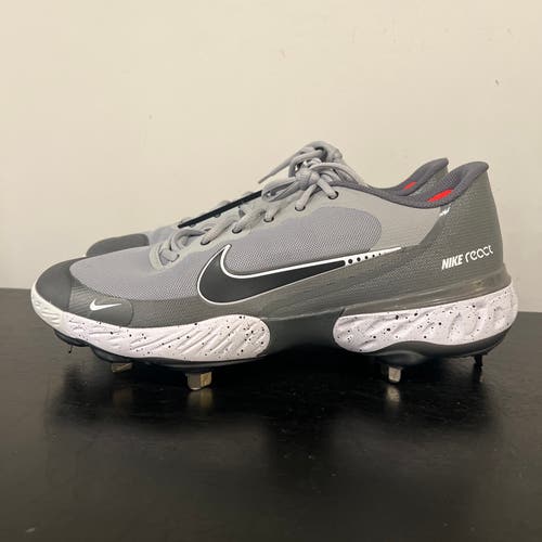 Men’s Size 11.5 Nike Alpha Huarache Elite 3 Low Baseball Cleats Grey CK0746-011