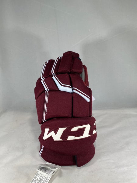 CCM QLT270 15” Maroon/White Hockey Gloves