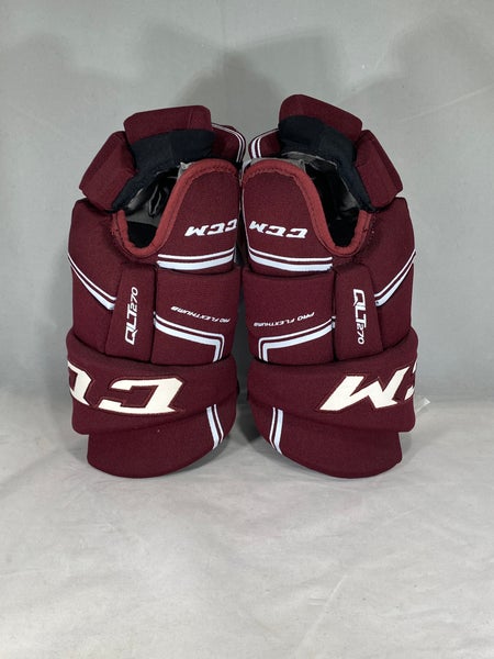 CCM QLT270 15” Maroon/White Hockey Gloves