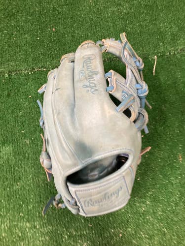 Blue Used Rawlings Heart of the Hide Right Hand Throw Infield Baseball Glove 11.5"