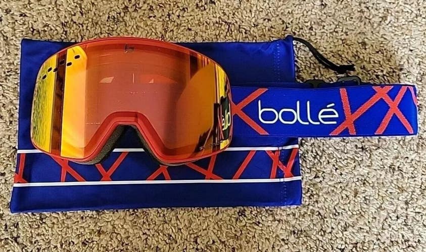 Bolle Alexis Pinturault Signature Nevada Ski Goggles Fire Red Photochromic Lens