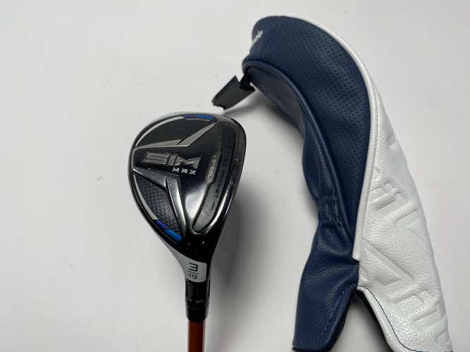 TaylorMade SIM MAX 3 Hybrid 19* Graphite Design Tour AD DI-85s Stiff Mens RH HC