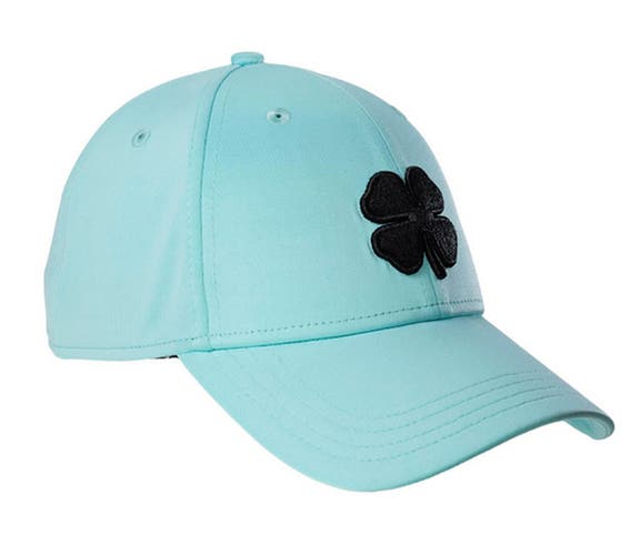 NEW Black Clover Live Lucky Premium Clover #130 Black/Aqua Fitted S/M Golf Hat