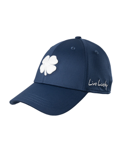 NEW Black Clover Live Lucky Premium Clover #126 White/Navy Fitted S/M Golf Hat