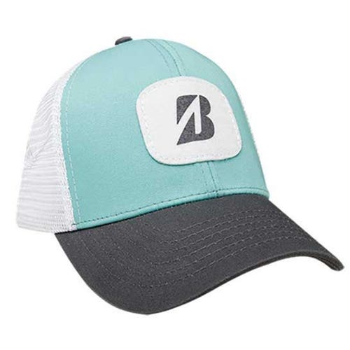 NEW Bridgestone Stretch Trucker Aqua Snapback Adjustable Golf Hat/Cap