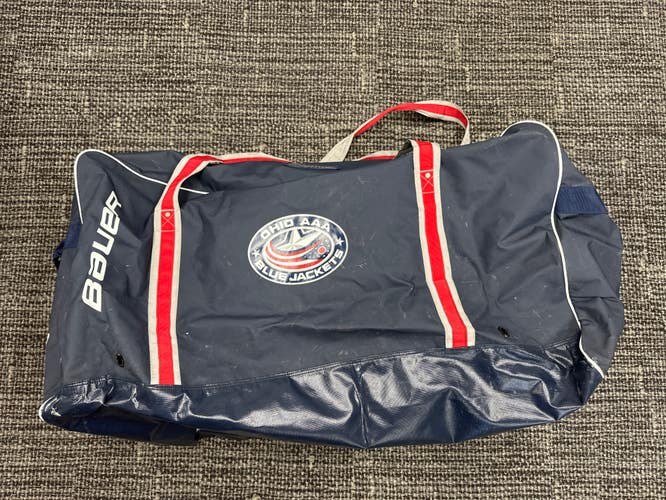 Used Bauer AAA Blue Jackets Carry Bag (40" x 20" x 20")