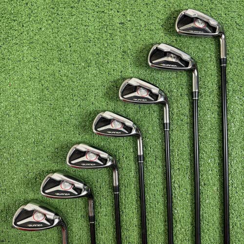 Taylormade Burner 1.0 Iron Set 6-PW AW SW Senior M Flex Reax Superfast RH