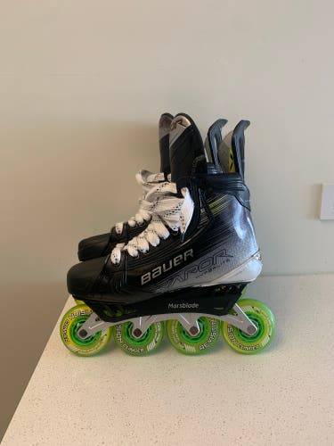 Bauer Vapor Hyperlite 2 Roller Hockey In-line Skates With Marsblade R1