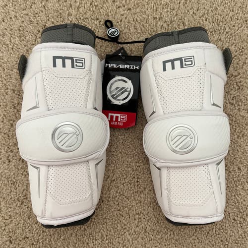 (Size Medium) Maverik M5 White Arm Pads Brand New