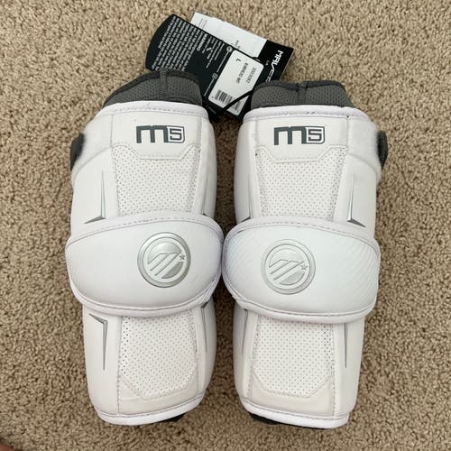 (Size Large) Maverik M5 White Arm Pads Brand New