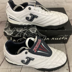 Joma Turf Matute 2005-51 Men's Indoor Soccer Shoes White Navy US 3.5 UK 2.5