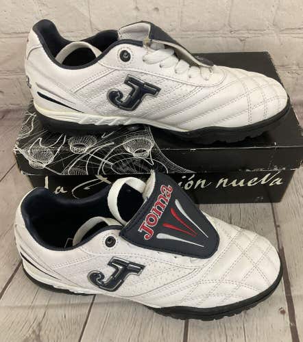 Joma Turf Matute 2005-51 Men's Indoor Soccer Shoes White Navy US 3.5 UK 2.5