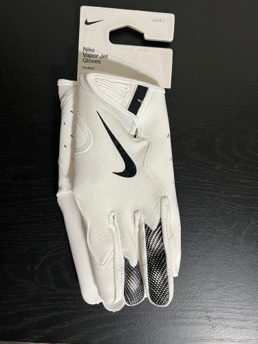 Nike Vapor Jet 8.0 Football Gloves White / Black Size Large