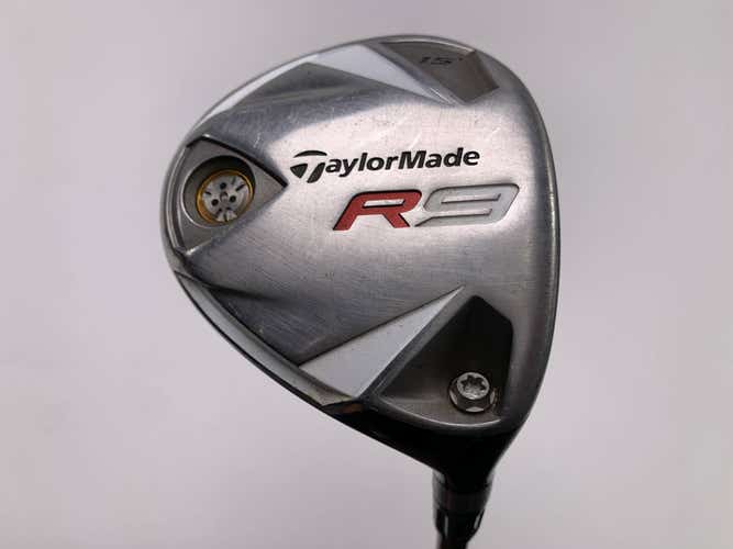 TaylorMade R9 3 Fairway Wood 15* Fujikura Motore Stiff Graphite RH Oversize Grip