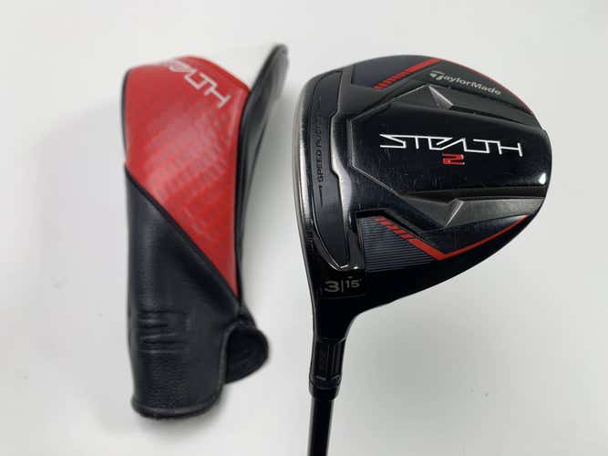 TaylorMade Stealth 2 3 Fairway Wood 15* Ventus Red TR 5R Regular LH HC -2''