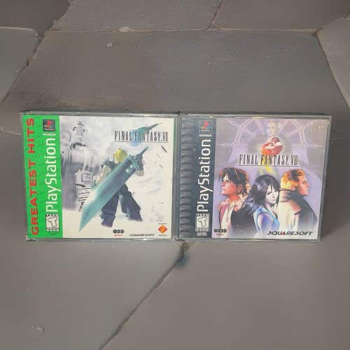 Playstation 1 PS1 Final Fantasy VII + Final Fantasy VIII *BOTH MISSING DISC 1*