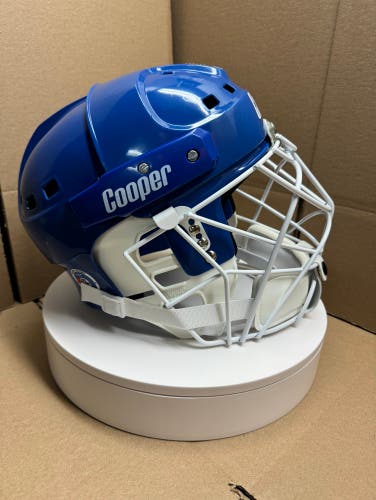 VINTAGE BLUE LARGE COOPER SK2000 HOCKEY GOALIE MASK WITH BLUE FOAM!!