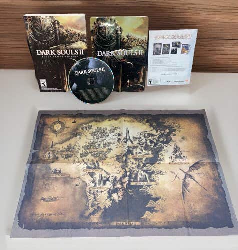 Dark Souls II Black Armor Edition w/Soundtrack and Cloth Map, No Game (PC, 2014)