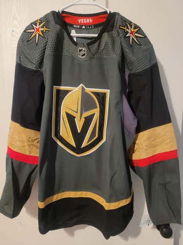 Vegas Golden Knights Adidas PG MiC Pro Stock NHL Hockey Jersey Gray Size 56