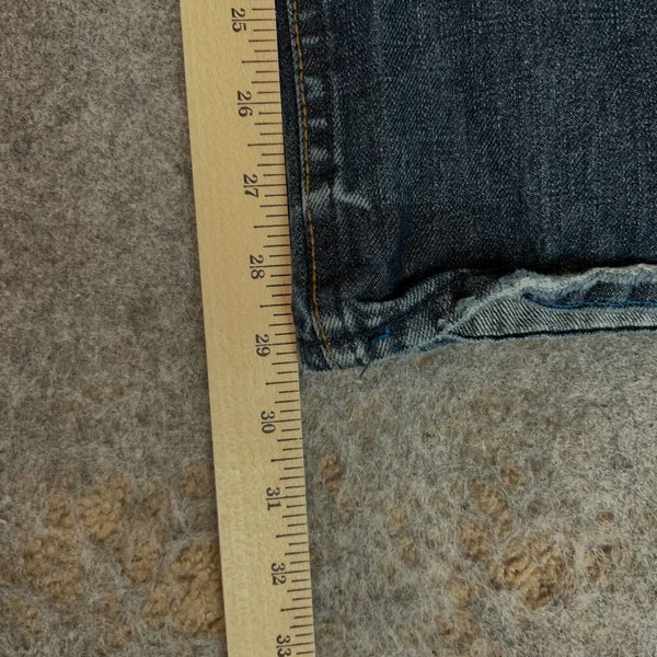 Gap Mens Jeans 38x30 Blue Denim Pant Straight Cotton Button Baggy Y2K 1969