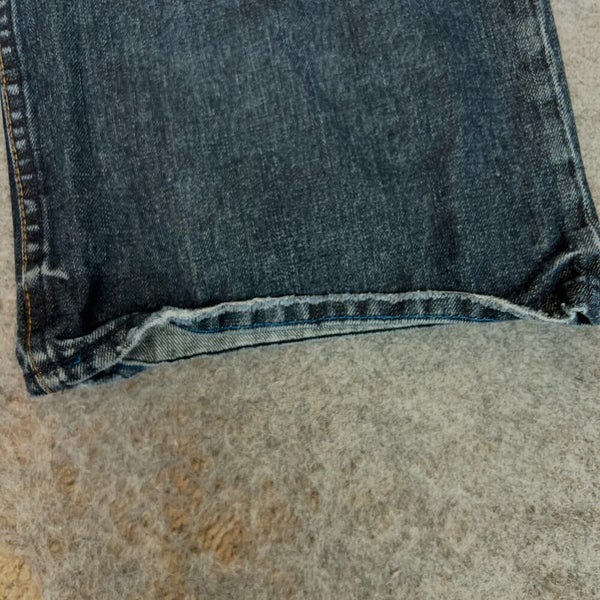 Gap Mens Jeans 38x30 Blue Denim Pant Straight Cotton Button Baggy Y2K 1969