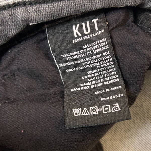 Kut from the Kloth Women Jeans 4 Black Denim Pant Skinny Mia Fab Ab Raw Hem