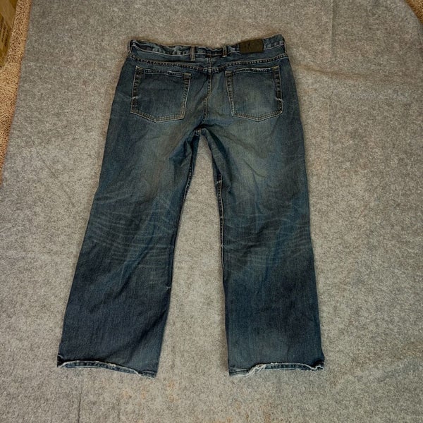 Gap Mens Jeans 38x30 Blue Denim Pant Straight Cotton Button Baggy Y2K 1969