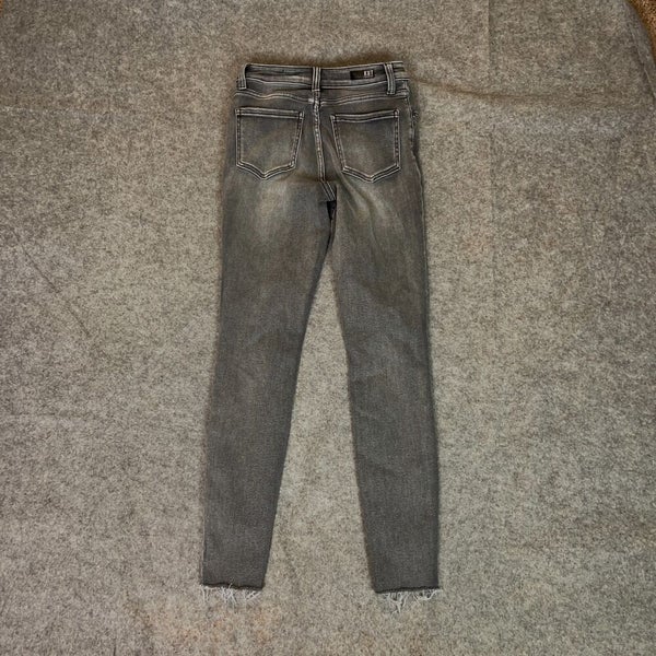 Kut from the Kloth Women Jeans 4 Black Denim Pant Skinny Mia Fab Ab Raw Hem