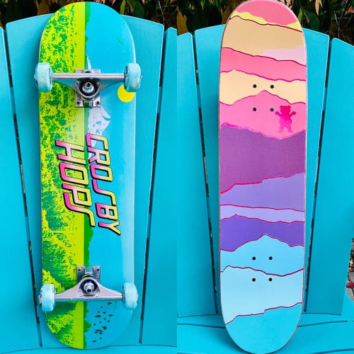 Crosby Hops Complete Skateboard 8.25” Venture 5.6 Hi Trucks - Custom Grip Tape