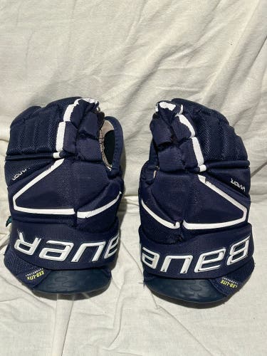 Navy Bauer 12" Vapor Hyperlite Gloves