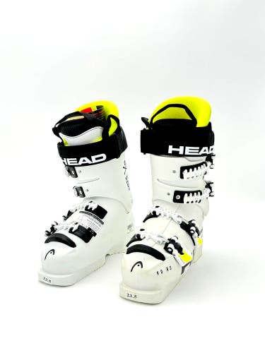 NEW W/ BOX KID'S HEAD RAPTOR 90S RS WHITE SKI BOOTS MON 23.5 US YOUTH 5