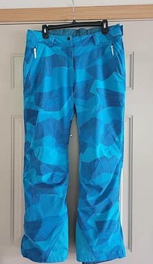 Salomon Womens Ski Pants Teal/Blue Large Regular