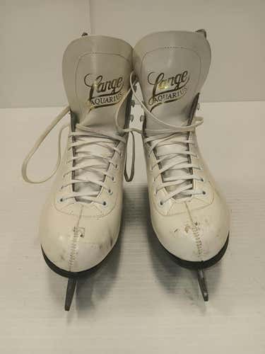 Used Lange White Figure Skate Senior 8 Women's Figure Skates