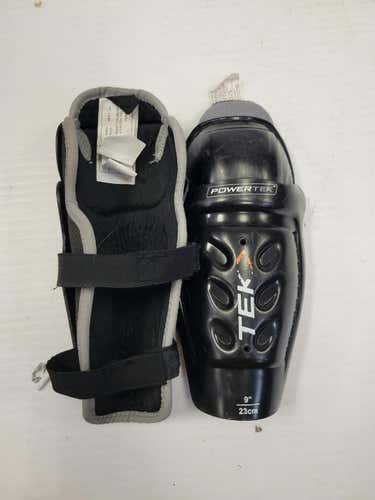 Used Powertek Tek 9" Hockey Shin Guards