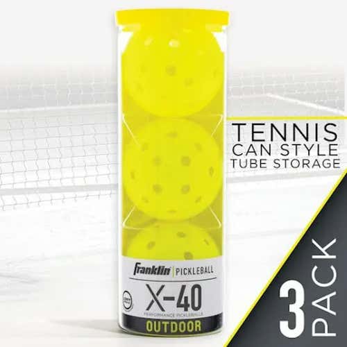 X-40 Outdoor Pickleballs 3 Pack Optic